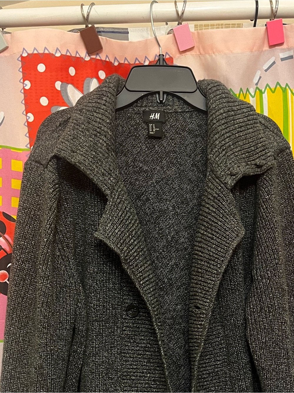 H&M Men's Charcoal Gray Knit Sweater - XL
